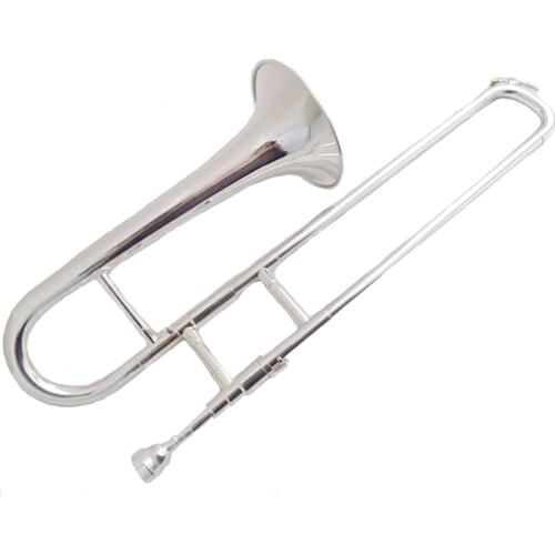 Bb Slide Trumpet with case mouthpiece Silver plated trumpets Yellow brass musical instruments trumpets