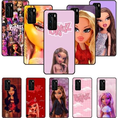 Phone Case For Huawei P20 P30 P40 P Smart Z + P10 Mate 30 10 20 Lite Pro Black Cover Funda Tpu Bumper Art Fashion Bratz Doll