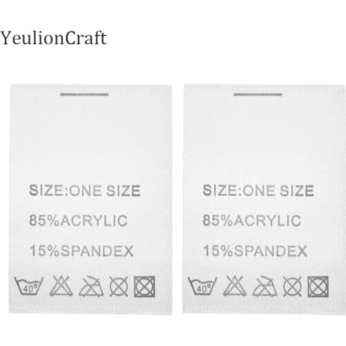 Chzimade 100Pcs Satin Label Tags DIY Cloth Garment Labels For Colthing Diy Sewing Accessories