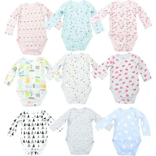 0-3 Months Newborn Baby Boy Bodysuit Long Sleeve Cute Printed Autumn Spring Infantil Girls Clothes Babies Cotton Clothing New