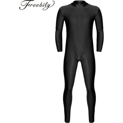 Newest Black Spandex Zentai Full Body Skin-Tight Jumpsuit Adults Zentai Suit Bodysuit Costume for Mens Unitard Lycra Dancewear