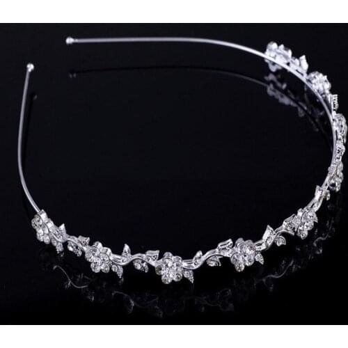 Hot sale flower headband Korean plum blossom rhinestone bridal headband hair accessories wedding party headdress