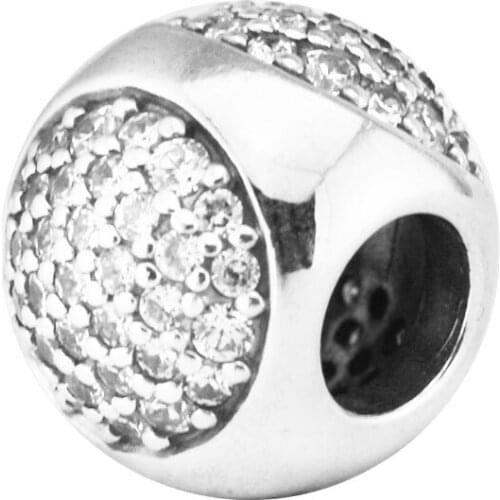 Dazzling Droplet Charm Clear CZ Fits 925 Silver Original Bracelets For Woman Fashion Jewelry Beads For Jewelry Making