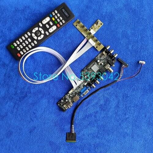 Fit B116XW01/B116XW02/B116XW03/B125XW01/B125XW02 USB+VGA+AV 1366*768 digital signal 40 Pin LVDS DVB screen control card kit