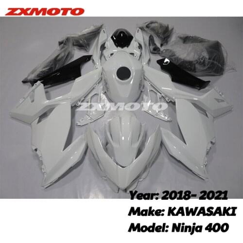 Motorcycle Full Tank Cover Fairing For 2018 2019 2020 Kawasaki Ninja400 Gloss White Painted
