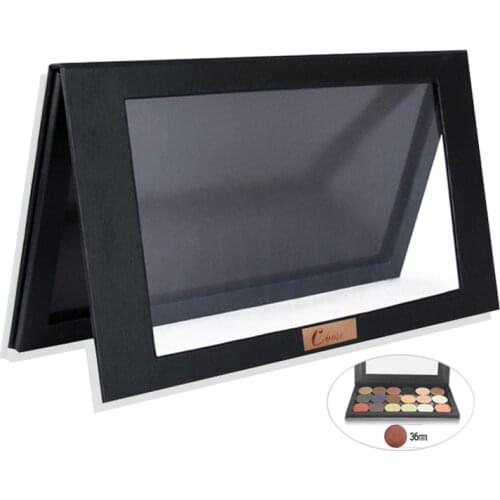 Coosei Empty Magnetic Eyeshadow Pallete Makeup Large Eye Shadows Palette Makeup Storage Box Fill 18pcs*36mm Round Shadow Pan