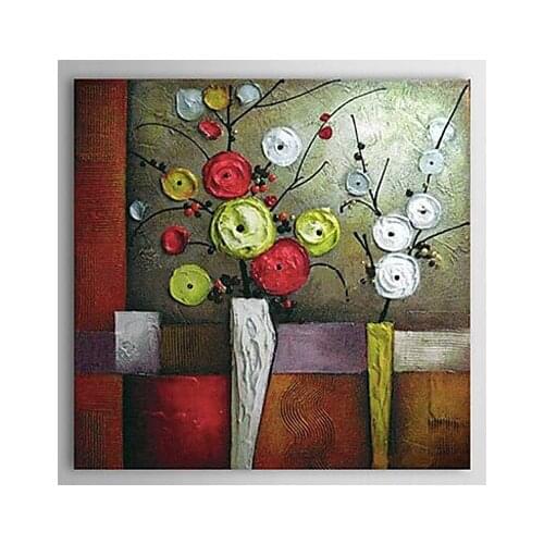 Hand Painted Canvas Painting-Flower Oil Painting-Modern Abstract Canvas Wall Art Ready to Hang