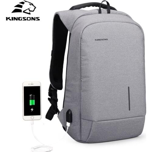 Kingsons USB Chargingmulti-function 13.3" 15.6 inch Mens Laptop Backapcks Waterproof Notebook Computer Bags Anti-theft Backpack