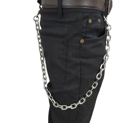 Punk Silver Hip Hop Key Chains Men Women Hipster Jean Pant Wallet Chain Gothic Trousers Key
