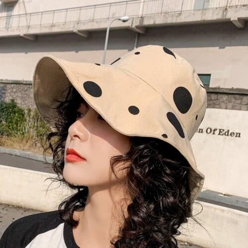 K59 Summer Fisherman Hat Female Autumn Sun-covering Face Hat Spot Sunhat Travel Hats Beach Cap For Girl Outdoor Sunscreen