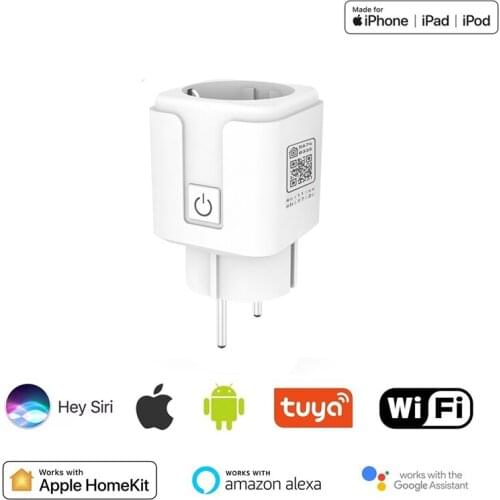WiFi Smart Plug 16A EU Socket Tuya Smart Life APP Work with Alexa Google Home Assistant Voice Control Power Monitor Timing