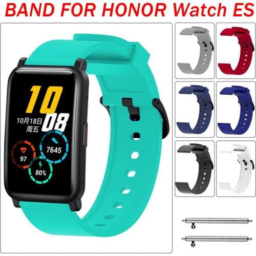 20mm Sports Silicone Wrist Band for Honor ES Smart Watch Strap Watchband Bracelet Replaceable Straps Correa Accessories Bands