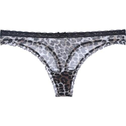 Hot Sale Sexy Women Cotton Leopard G String Thongs Low Waist Sexy Panties Underwear Briefs Ladies T-back Gift full beautiful