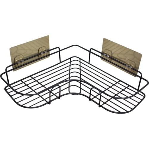 Punch-free corner shelf bathroom tripod bathroom wall hanging shower gel shampoo storage rack