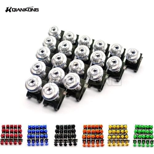 Universal 6MM Moto Sportbike Fairing Bolt Kit Body Fasteners Clips Screws For honda cbr500 cbr600 cbr1000 cb1000rr bmw s1000rr