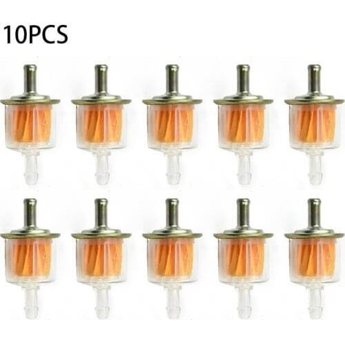 10pcs/set Universal Motorcycle Petrol Inline Fuel Filter LARGE Car Part Fit 6 Mm And 8 Mm Pipes Accessories