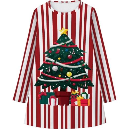 Unicorn Christmas Dress For Girl Full Sleeve Autumn Carnival Home Party Girls Dresses 5-12 Years Old Teens Clothing