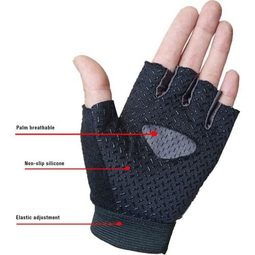 Outdoor Cycling Gloves Half Finger Sports Gloves Bike Protective Gym Weightlifting Running Gloves For Teenagers Kid Everybody