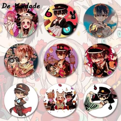 Toilet-Bound Hanako-kun Anime Badges On A Backpack Anime Icons Pins Badge Decoration Brooches Metal Badges For Clothes DIY