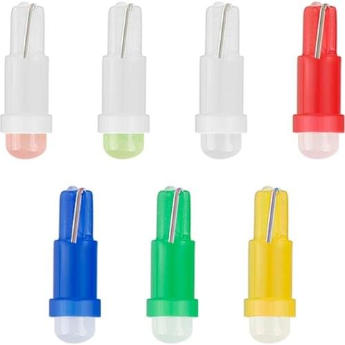 10Pcs T5 LED Car Dashboard Light Instrument Automobile Door Wedge Gauge Reading Lamp Bulb 12V Car Styling Car Accessories