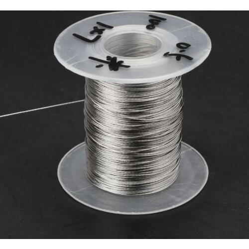100m 304 Stainless Steel Wire Rope Soft Fishing Lifting Cable 1×7 Clothesline With 30 Aluminum Ferrules