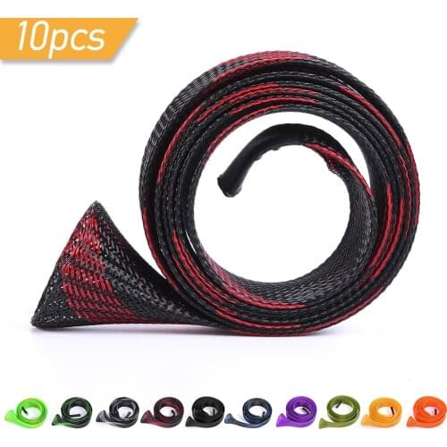 170cm 10 pcs Fishing Rod Cover Elastic Tangle Fishing Rod Protective Sheath Jacket Net Tube Cover Sleeve Fishing Rod Protective