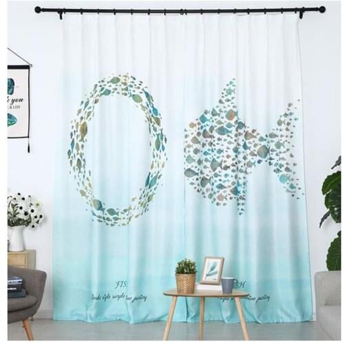 3d curtains New childrens room cute cartoon curtain boy and girl bedroom kindergarten blackout curtain
