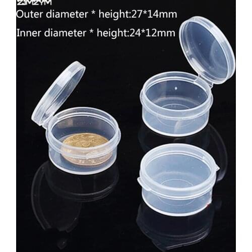5PC/set New Round Portable Jewelry Tool Box Container Ring Electronic Parts Screw Beads Component Storage Box