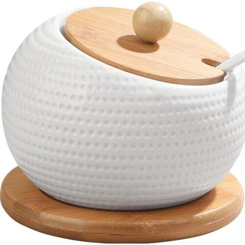 500g salt shaker ceramic seasoning bottle storage jar kitchen supplies creative seasoning box multi-piece set