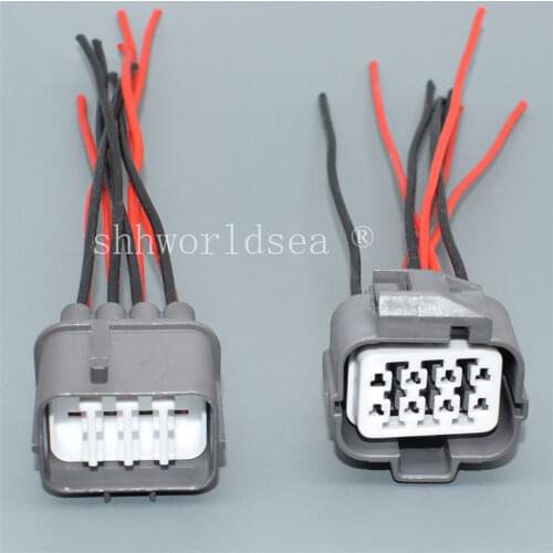 Shhworldsea 8 pin way auto electric waterproof plastic connector plug 6189-0075 6189-0134 car housing wire harness connector