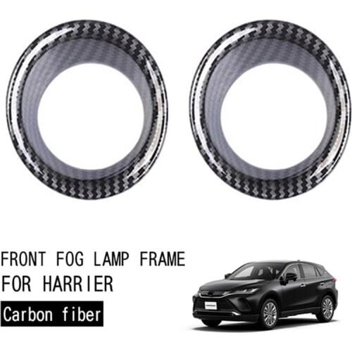 Car Front Bumper Fog Lamp Cover Fog Light Frame Decoration Trim Car Accessories for Toyota Harrier 2020