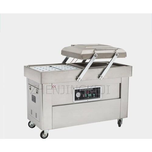 Double Chamber Groove Vacuum Packing Machine 380V Large Automatic Commercial Food Meat Snacks Fruit Seafood Sealing Equipment