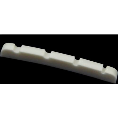 Curved Bone Bridge Nut Slotted Replacement For 4-String Electric Bass Guitar