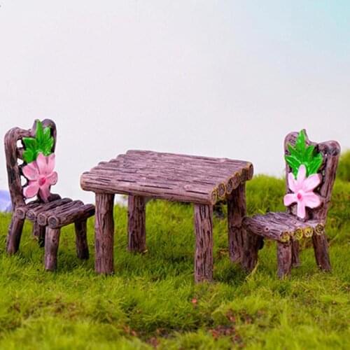 Cute Mini Chair Bench Home Decor Miniatures Fairy Garden Ornaments Figurines Toys DIY Aquarium/Dollhouse Accessories Decoration