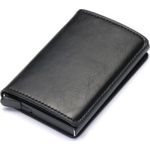 Bycobecy Dropshipping 2021 Man And Women RFID Aluminum Metal Business Cardholder Mini Card Wallet Smart Wallet ID Card Holder