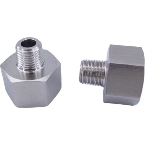 Stainless steel 304 female thread to male thread pressure gauge connector Straight joint plug core 1/8 1/4 3/8 1/2 Fitting