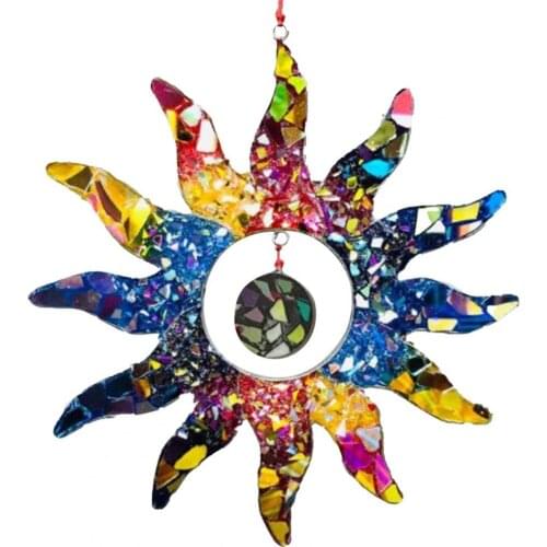 Hanging Pendant Decorative Attractive Acrylic Rainbow Sun Shape Design Home Wall Pendant Decoration