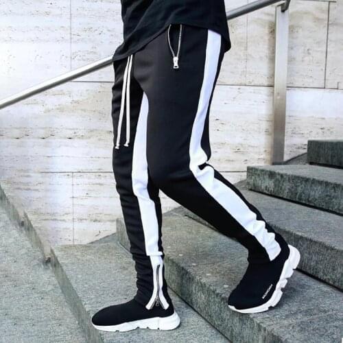 Casual Men Pants Fitness Sweatpants Men Joggers Streetwear Trousers Male Fashion Stripe Track Pants Gym Pants Sweatpants For Me