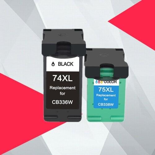 Compatible for HP74 75 74xl Replacement For HP 74 Printer Cartridge Deskjet D4260 D4263 4360 D4368 Officejet J5730 J5750