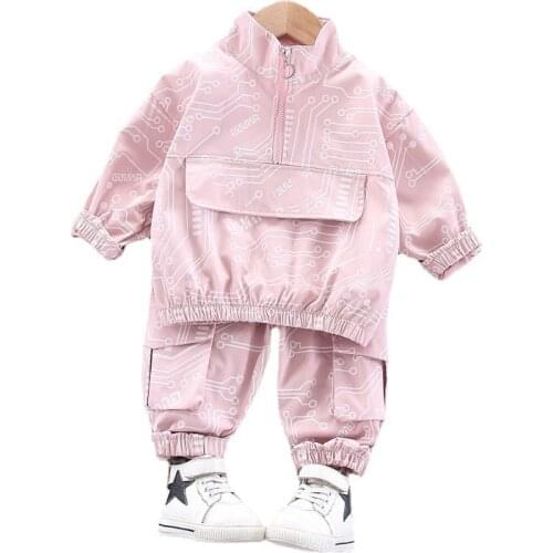 Spring Autumn Fashion Baby Girl Clothes Boys Sport Jacket Pants 2Pcs/Set Toddler Active Costume Children Clothing Kids Tracksuit