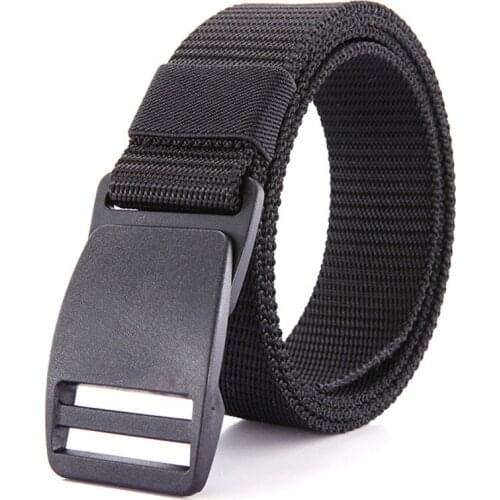 TJ-TingJun new Canvas Belt Tide Metal POM Plastic Belts Hook Buckle Military Training Security Casual Versatile Men Pants Girdle