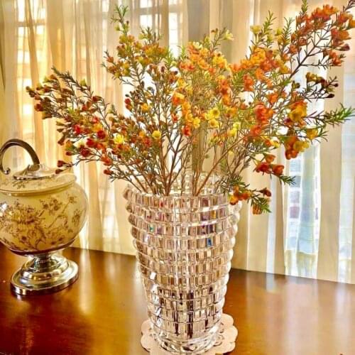 TT Crystal Vase Bright Candlestick Home Guest Restaurant Decorations Decoration Flowers Hydroponic Flower Container Vase