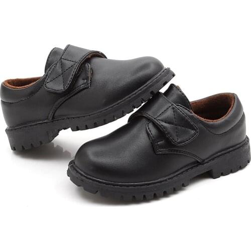 3-5 10 15 16 Years Boys Shoes For School Black Party Shoe For Kids Autumn Fashion Warm Patent Leather Dance Children Teens Shoe