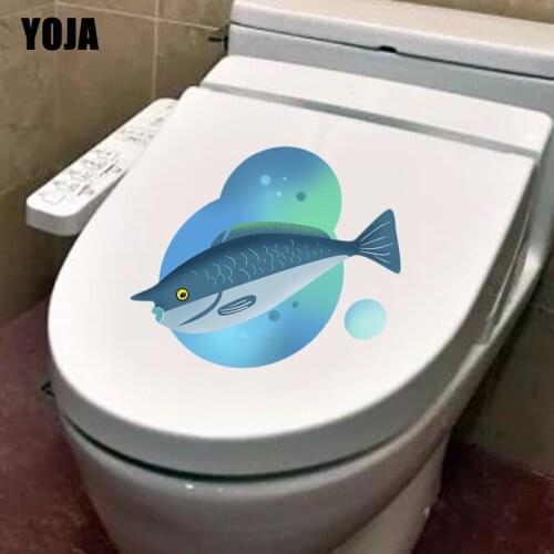 YOJA 24.1*19.9CM Modern Pattern Fish Wall Sticker BedRoom Home Decor Toilet Decal T3-0848