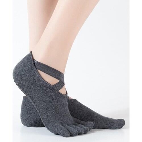 DUVEIL 100% Cotton Women Nonslip Dispensing Sports Socks 5pcs/lot Yoga Socks Ballet Models Backless Yoga Socks Five-finger Socks
