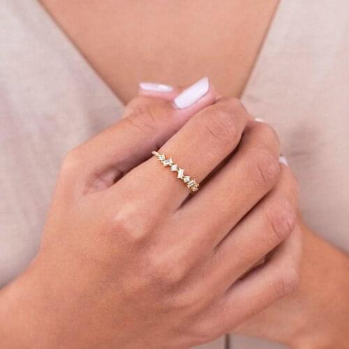 Popular Trendy Authentic 925 Silver Crystal Ring CZ Jewelry Popular Fashion Jewelry for Women Birthday Gift Wedding Party