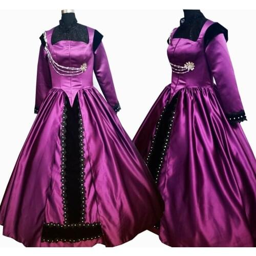 2020 New victorian Halloween Cosplay dress Colonial Georgian Renaissance Gothic Historical dress D-651