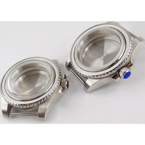 40MM Accessories Parts Sapphire Glass Rotating Bezel Watch Case Fit NH35 NH36 Movement