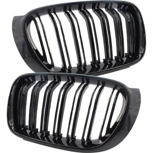 51117338571 51117338572 51137367421 51137367422 Front Kidney Grill Grille Double Line Gloss Black Fit for BMW F25 X3 F26 X4