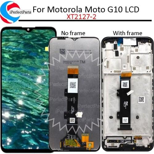 6.5" For Motorola Moto G10 XT2127-2 LCD Display Touch Panel Screen Digitizer Pantalla Assembly For Moto G10 Display with Frame
